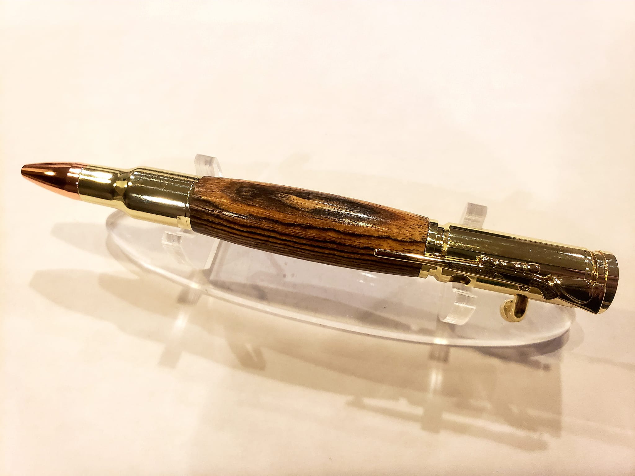 Bolt Action Pen - Brass with Mexico Bocote Wood